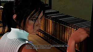 lara croft's wet pussy close-up with shower head drives me crazy