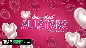 yo, check this flexible slut splitting on a hard dick in red latex!