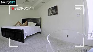 Why is nanny Amia Miley touching herself instead of working for the boss?