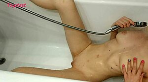yo, check my hot milf gf showering while i film her naked