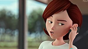 3D game with Elastigirl teaching sex to her step-son