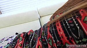 Step sister gets tied up and fucked hard with stretching and blowjobs!