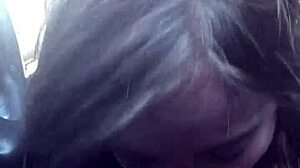 My lesbian bestie gives sloppy road head till she swallows