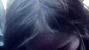 My lesbian bestie gives sloppy road head till she swallows