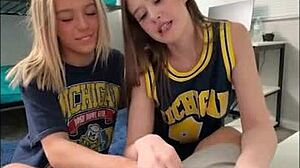 Two Sorority Sluts Athena Heart and Ashlyn Angel Bang Hard in College Dorm