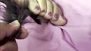tickling a mature mexican woman's feet before giving her a creampie