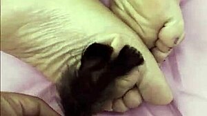 tickling a mature mexican woman's feet before giving her a creampie