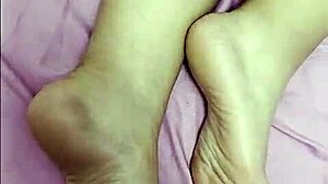 tickling a mature mexican woman's feet before giving her a creampie