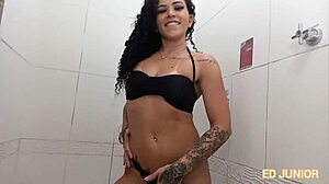 fucking a hot latina in the sauna with bikini