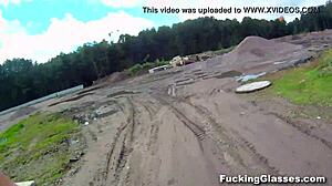 Fucking Glasses - Emma Gets Nailed Hard on Construction Site Teen Scene