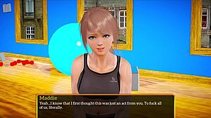 Blonde with Small Tits Plays Intense Game in Family