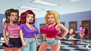 summertimesaga babes get wild in steamy bathroom group action. episode 4 heats up fast.