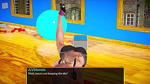 Blonde with Small Tits Plays Intense Game in Family