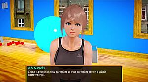 Blonde with Small Tits Plays Intense Game in Family