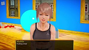 Blonde with Small Tits Plays Intense Game in Family