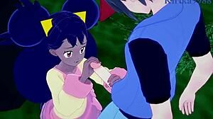 Iris and Erika Share Wild Creampie Action in Pokémon Hentai!