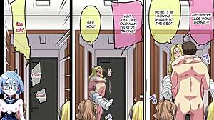 gal brings friend for papa katsu, but gets dominated and fucked hard!