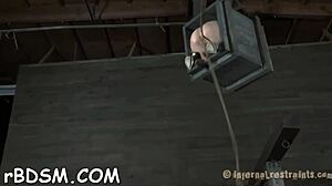 Slutty pov sucking turns rough in bdsm sex