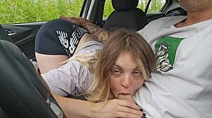 They caught me giving a blowjob to stepbrother in the car, oops! 😳