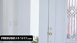 gorgeous teens aria carson and madi collins slammed hard in gym workout