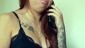 Cheating Latina Bent Over While on Phone with Husband