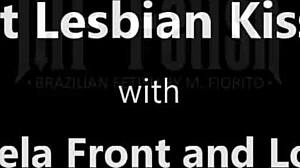 Creamy kisses between latina and brazilian in a delicious scene