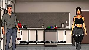 Cuckold husband watches wife’s big ass groped in 3D hentai game