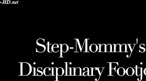 stepmom's sneaky footjob under the table feels so good