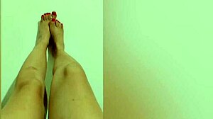 Cute Girl Reveals Shaved Legs Before Masturbating Wet Pussy