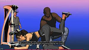 Cuckold husband watches wife’s big ass groped in 3D hentai game