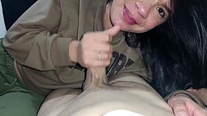 Best friend suggests warming up with sex in the room. Includes doggystyle, missionary, blowjob, and deepthroat with skinny brunette.