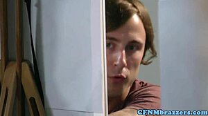 CFNM Professor Dominates Nude Model with Fierce Cum Swap