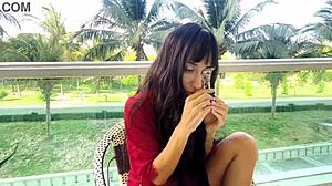 sexy beauty girl says, 'unlocking the secrets to a flawless face'