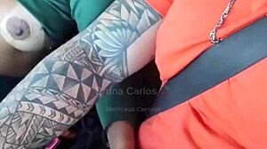 i fucked that hot blonde latina inside the car while her ex filmed