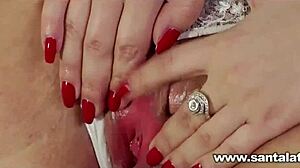 Mature woman engages in hardcore action with intense contrasts