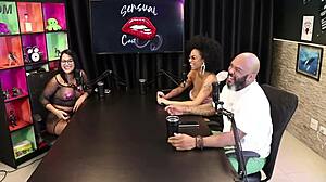 Safada Flashes Boobs While Discussing Wild Gangbang and DP Positions with Tifany Rocha