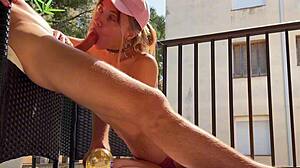 bunny rabbits hum softly on balcony as neighbors peek. it's wild with teen's wet lingerie.