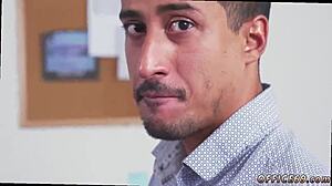 In this gay porn movie, a first-timer earns his bonus through dp sex