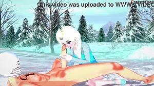 uhh, elsa from frozen suckin and bangin in wild 3d hentai