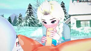 uhh, elsa from frozen suckin and bangin in wild 3d hentai
