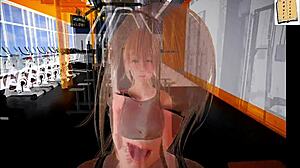 Blonde And Brunette Teens Play Game With Missionary Cock And Tits