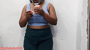 lonely amateur girl explores with homemade dildo toy