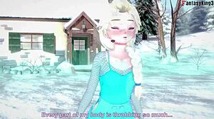 uhh, elsa from frozen suckin and bangin in wild 3d hentai