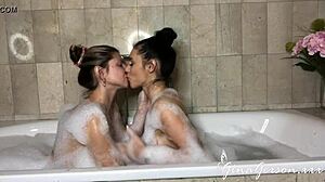nelly kent and gina gerson bang in bathroom, wow!