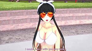 yo, check yor forger in bikini at pool, spy x family pov action