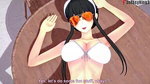 yo, check yor forger in bikini at pool, spy x family pov action