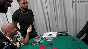 Wow, cuckold husband loses game! Wife Bruna Santos pays with wild dp!