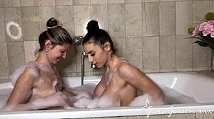 nelly kent and gina gerson bang in bathroom, wow!