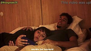 stepbrother movie night, accidental penis swallow, almost discovered