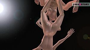 Animated 3D cartoon with three cute lesbians. They're fingering like crazy in this hentai! 😍